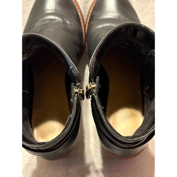 Clark’s Size 7 Clarkdale Jax Black Leather Ankle Booties Side Zip 21/2” Heel EUC - Picture 9 of 10